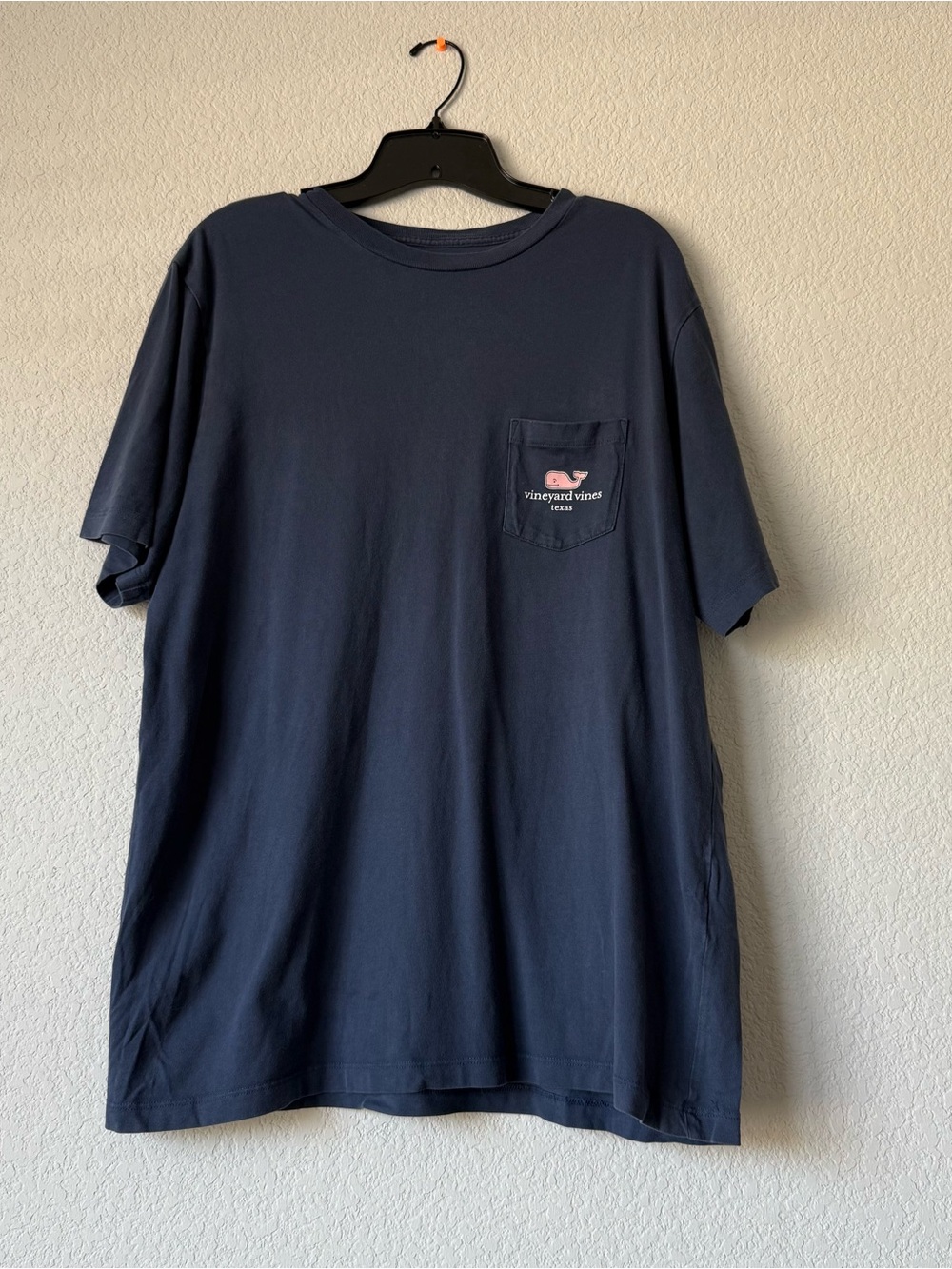 Vineyard Vines Men's Navy Pocket Tee with Small Whale Logo